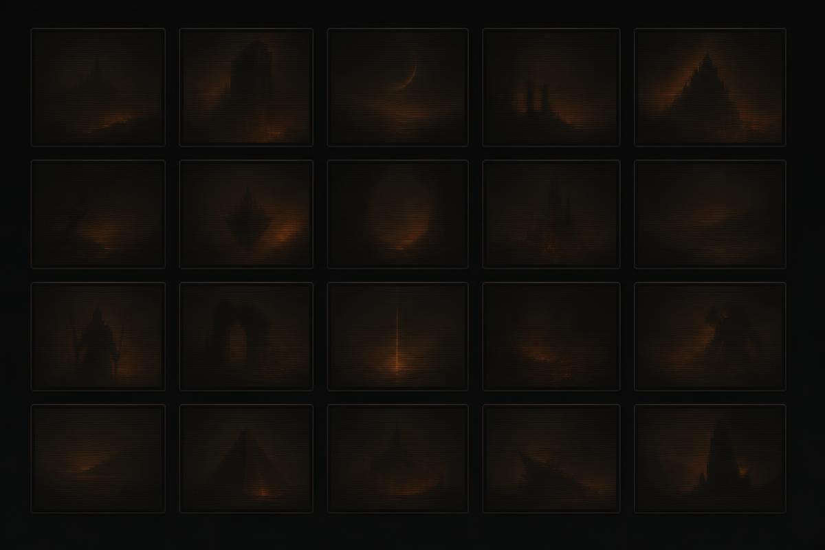 Placeholder artwork standing in for the Proxeno library grid of box art